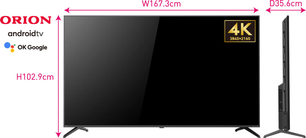 SMART TV -Tunerless- 【公式】ORION（オリオン）日本思考の4K液晶テレビ